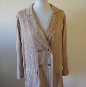 LPA Stripe Double Breasted Blazer Dress